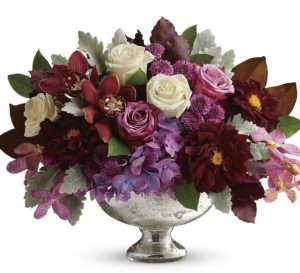 pretty purple flowers in vase