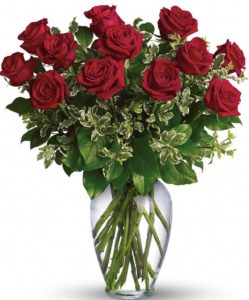 A dozen gorgeous red roses are the perfect romantic gift to send to the one who's always on your mind and in your heart