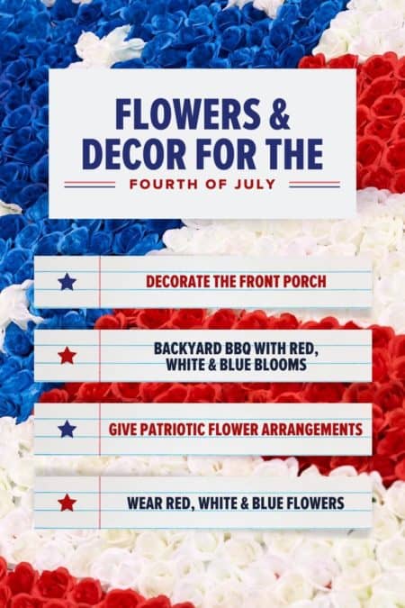 Flowers and decor for the 4th of July